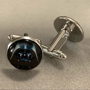 Round Darth Vader Cuff Links